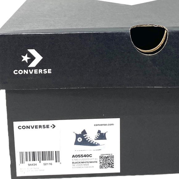 Converse Chuck Taylor Lugged Lift Platform Leather Casual Shoe Kid Women A05540C - Picture 9 of 10